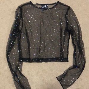 Sheer Glitter Top
